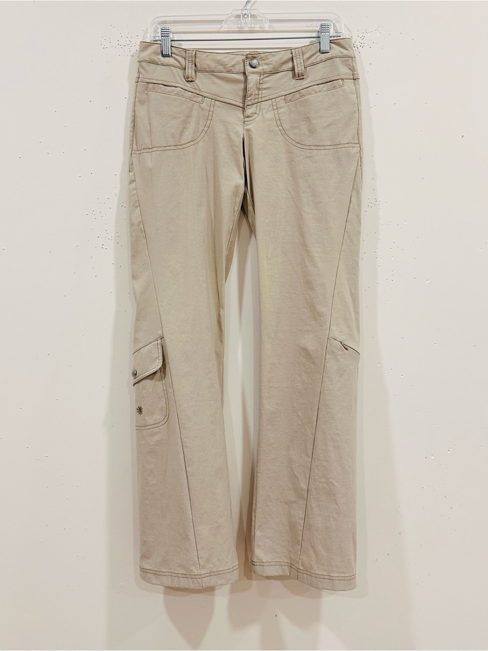 Athleta Pants Women's 4 Beige Flat Front Stretch Active Casual 31” Inseam